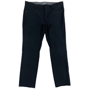 Copper Oak 36x32 Black Performance Chino Pants Stretch Travel Work Golf Trousers